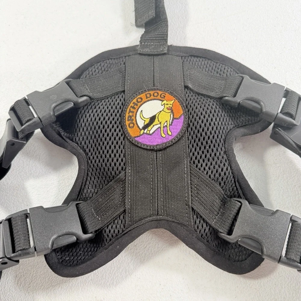 Ortho Dog Right‎ Knee Brace Black Measurements Pictured